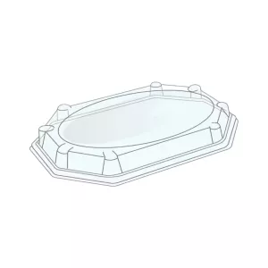 Couvercle Festipack 472x322+75 APET transparent